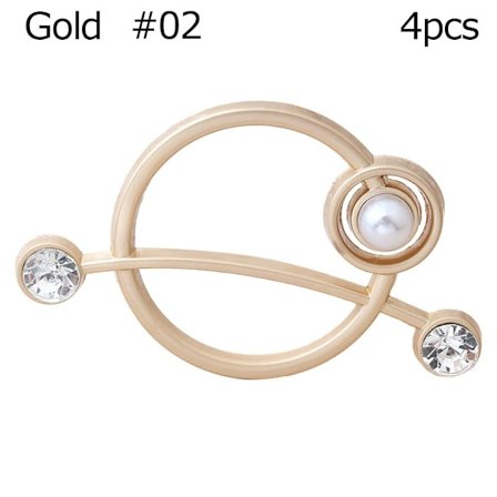 4st Scarf Spänne Scarf Ring GULD #02 #02