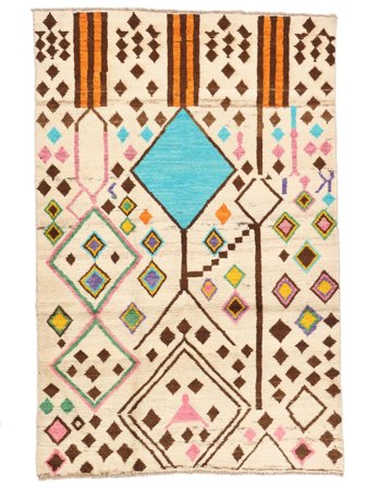 Dywan Moroccan Berber - Afghanistan 120X182 Beżowy/Brunatny (Wełna, Afganistan)