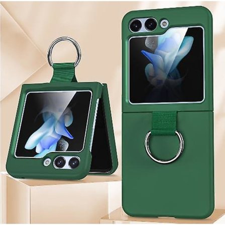 Stötsäkert smalt skyddande TPU- phone case för Samsung Galaxy Z Flip 5 med ringfingerögla