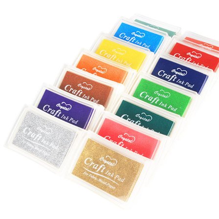 Craft Ink Pad Stamp Partner DIY Color, 15 färgade stämpelkuddar för stämplar,