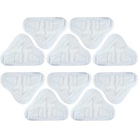 Päivitetty H2OX5 Mikrokuituinen Höyrymoppityynyn Vaihto 2024 - Yhteensopiva H2O H20 Höyrymoppi X5:n kanssa - Pestävä ja Uudelleenkäytettävä - 10 kpl