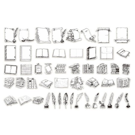 50 st japanska pappersetiketter Vintage utsökta journal klistermärken Scrapbook tillbehör Typ 2