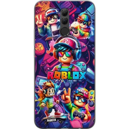 Kompatibelt Mobildeksel til Huawei Huawei Mate 20 lite Fargerikt Roblox-spillgruppe med hodetelefoner, kontrollere og neonfarger perfekt for barn og s