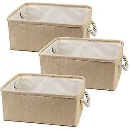 Tekstil Oppbevaringsbokser Rektangulær Kurv Soverom Garderobe Marineblå