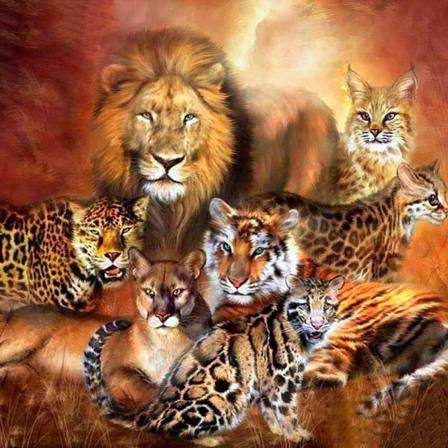 Full 5d Diy Diamond Målning Korsstygn Några Leopards Rhinestones Som På Bilden 1 20x20cm