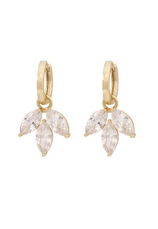 SNÖ of Sweden Eira Tripple Navette Ring Ear Örhängen Dam Guld ONESIZE