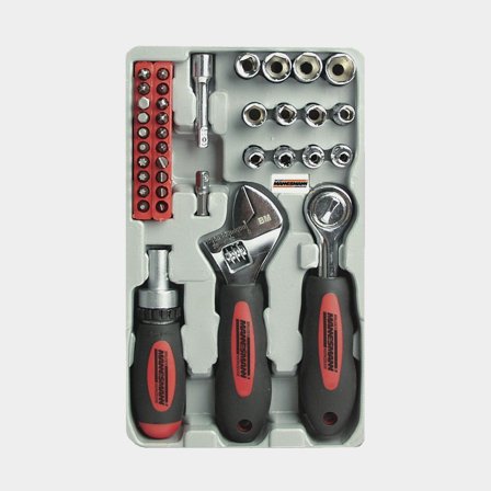 Bit- & topnøglesæt BR-M Bit And Socket Set, 37 dele
