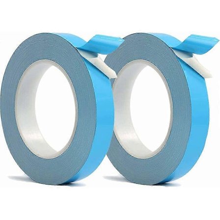 2 stk. termisk teip, dobbeltsidig termisk teip, termisk kjøleteip, varmeledende dobbeltsidig teip, for kjøleribber (8