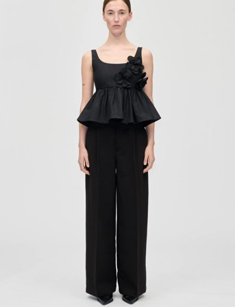 STINE GOYA 2464 Floral Shirting, Floral Peplum - Black - M