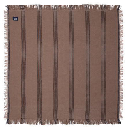 Lexington Serviett Striped Lin-Bomull brun_50x50