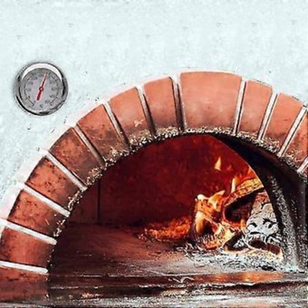 Termometer til træovn / pizzaovn / stenovn / 400 C / 30 C analog, bimetallisk.-hy