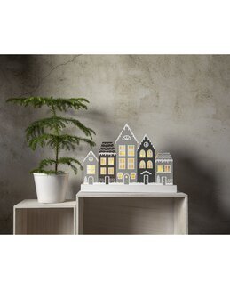 Lysestake Jul Villa LED Grå