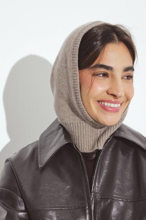 NA-KD Cagoule en laine - Chapeaux et casquettes - Beige - One Size