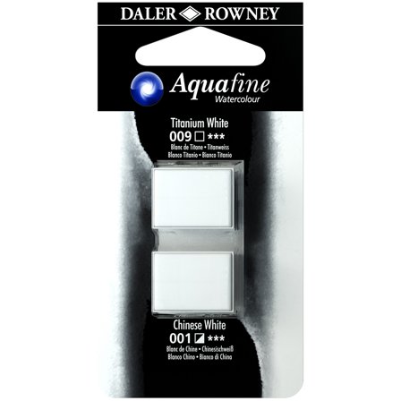 Aquafine Aquarelle Half-pan Duo Titanium White/Chinese White