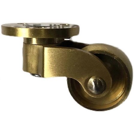 4 st/parti Mässingshjul 25 mm Kraftiga Plattmonterade Hjul Tysta Svängbara Hjul Golvskydd för Möbler Soffa Säng