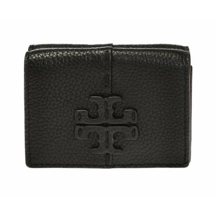 Tory Burch Leather Plånbok with logo svart, Dam Plånböcker, Dam, Storlek: ONE SIZE