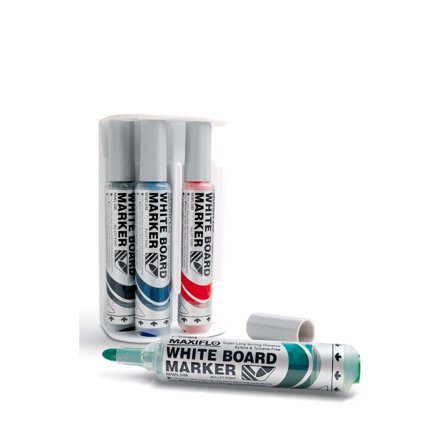 PENTEL Whiteboardtorkare Maxiflo 4 penno - Lyreco - Kontorsmaterial - Pennor - Whiteboardpennor - Rund spets