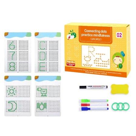 Magisk sporingsarbeidsboksett - Gjenbrukbar penn og viskelær - Øvingssporingsbøker for barn, sporingsarbeidsboksett, Helt ny (LGL)