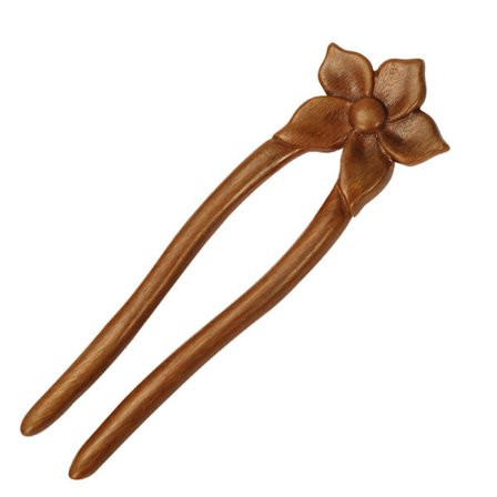 Muinainen puinen hiusneula santelipuukukka puinen käsintehty hiusneula, hiushaarukat, hiustikut, hiusasusteet 1 kpl