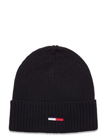 Tjm Flag Rib Beanie Black Tommy Hilfiger