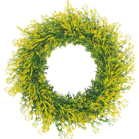 Vårdörrkrans 42 cm väggdekor konstgjord bladkrans för dörrar, väggar, fester