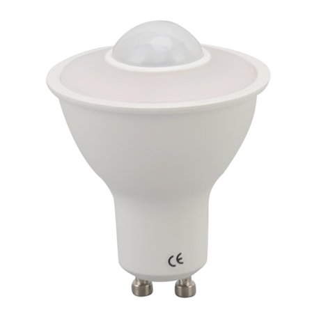 GU10 lyspære Infrarød Menneskelig Induksjonsutskiftningslampe for Takkorridor Verandalampe Varmt lys 3000K 5W 500LM AC 100‐240V