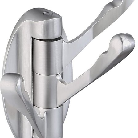 Väggmonterad klädhängare med 6 krokar i rostfritt stål för badrum och sovrum