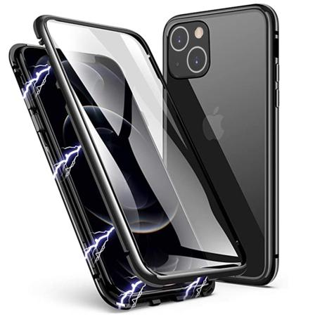 iPhone 14 Plus - Tyylikäs magneettinen kaksipuolinen kansi Svart