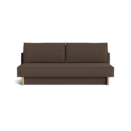 Noor 3-Sitzer-Schlafsofa, Stauraum, Bouclé Braun, Modernes Design mit Bettfunktion und Bettkasten, Komfortable Polsterung, 89,5cm Tiefe