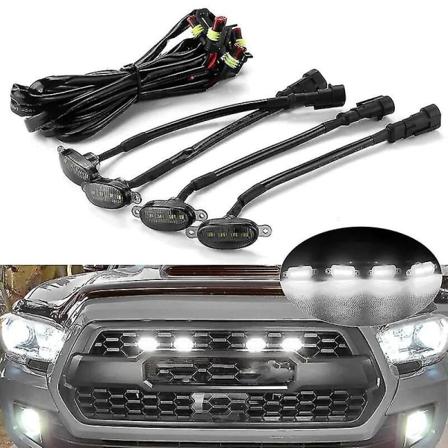 Auton etusäleikkö Led-valo Savu Raptor-tyyli Valkoinen Auton etusäleikkö Led-valot Ford F150 F250 F350 Toyota Tacoma