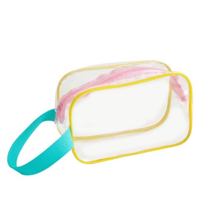 Läpinäkyvä kosmetiikkalaukku vetoketjullinen meikkipussi A A