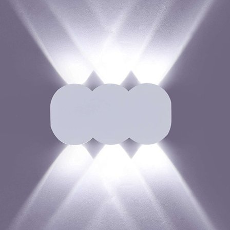 6W LED indendørs væglampe, moderne rektangulær op og ned spot væglampe