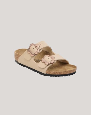 Birkenstock Arizona Kids Flower Buckle BF Sandcastle Beige Schuhe Mädchen - Kids Brand Store