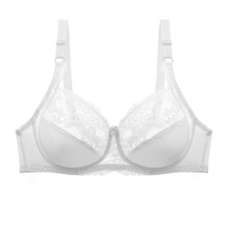 Plus Size Spets BH för Kvinnor Sexig Push Up BH Tunn Bralette Komfort Underkläder Underkläder Underkläder CD Cup BH BH Kvinnliga Intimates White 90D