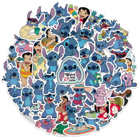 50 st/set Lilo & Stitch klistermärken Laptop Vattenflaska Bagage Telefon Cartoon Dekal 50PCS