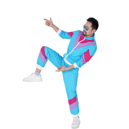 80-tals 90-tals Träningsdräkt för Män Kvinnor Retro Hip Hop Outfit Träningsset Vindjacka Set för Par Kostym