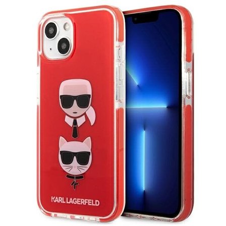 Karl Lagerfeld Karl&Choupette Head Case for iPhone 13 mini - punainen