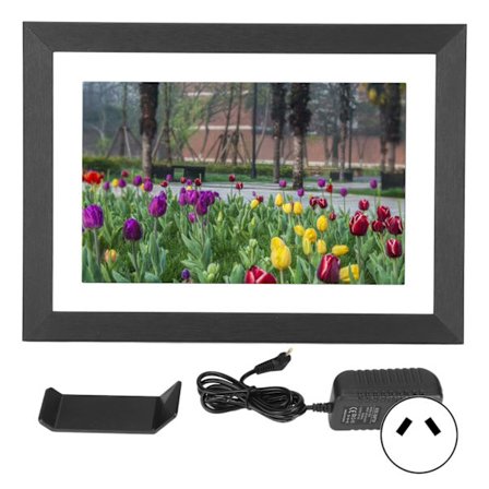 10,1 tommer WiFi Digital Fotoramme HD IPS Touchscreen Del Fotos Eksternt via Frameo App AU Stik