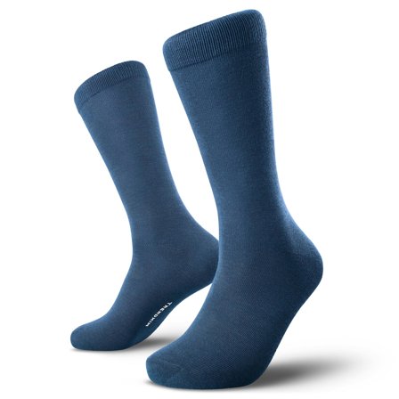 FreeFeel | Calcetines de bambú azul celeste para hombres - Calcetines de tripulación