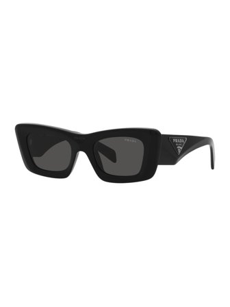 Prada Women's sunglasses with a frame made of acetate in black and lenses made of polyamide in dark grey.