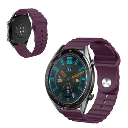 22mm Universal simple silicone watch band - Dark Purple