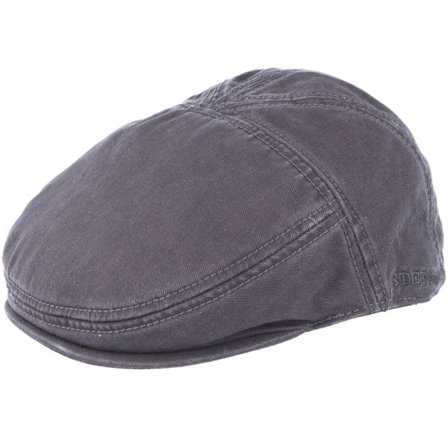 Stetson - Grå flatcap Keps - Ivy Cotton Dark Grey Flat Cap @ Hatstore