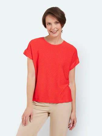 BRANDTEX - Kortærmet T-shirt - Neon Rød