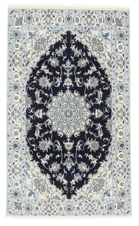 Hand Knotted Nain Rug 120X200 Wool Grey/Dark Grey Small