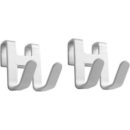 2 stk. Dusjdørkroker Over Dørkroker Rom Aluminium Glass Dusjdør Hengekrok Fri Punch Baderomshåndklekroker