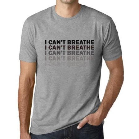 T-shirt herr I Can't Breathe – I Can't Breathe – Vintage grå T-shirt