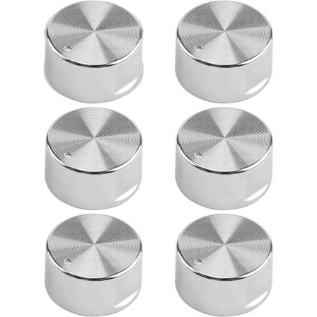 Gasspisknopp 6 mm, 6 st Universal Gasspisknopp i Zinklegering, Universella Kontrollknappar, för Ugn, Spis och Häll [YD]