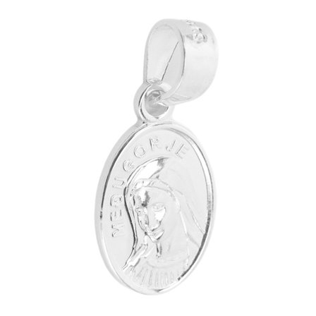 Miraculous Medal 925 Sterling Hopea Kiillotettu Viimeistely Neitsyt Maria Soikea Kaulakoru Riippuva Uskonnollinen Lahja Korut