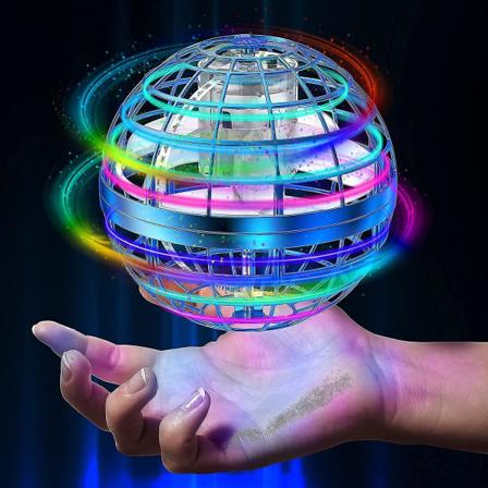 Boldspil, Hover Orb, Globe Shape Mini Drone, Rgb Lights Spinner 360 Rotierende Spinnende Ufo Sikker For Børn Voksne(blå)