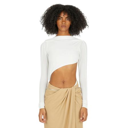 Jacquemus, Tops Biały, Kobieta, Rozmiar: M